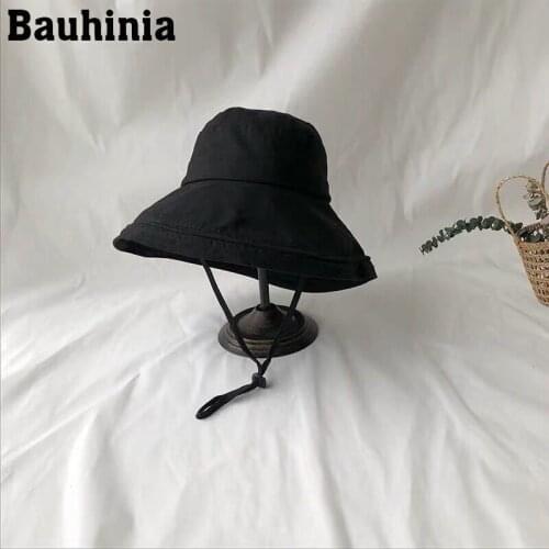 Bauhinia Foldable Bucket Hat Cotton Outdoor Beach Fisherman Panama Womens Travel sun hat sun protection