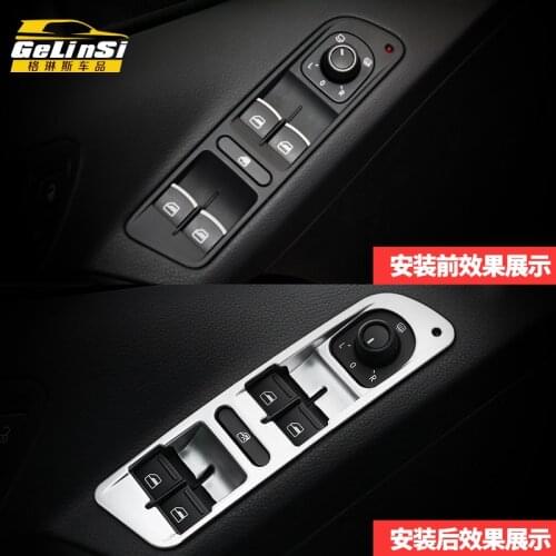 For Volkswagen Tiguan 2010 to 2017 Car glass lift switch panel sequins Inner armrest armrest decorative frame
