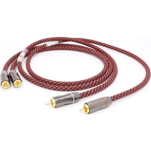 Pair(2pcs) A56 Hifi Canare 5N OFC Audio RCA cable High End HIFI RCA Audio Cables