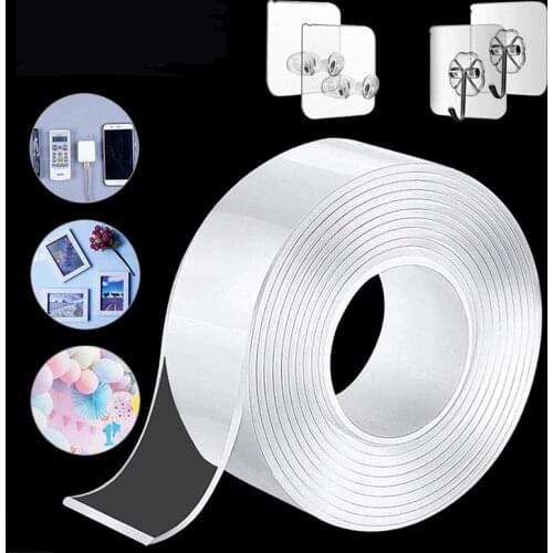 Transparent Nano Tape Double Sided Tape Washable Kitchen And Bathroom Multifunctional Waterproof Tape For Fixing Small Objects