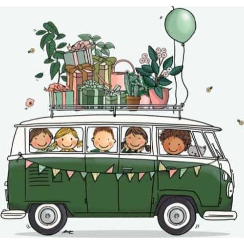 Gift Bus Transparent Silicone Rubber Stamp And Metal Die Sheet Cling Scrapbooking DIY Cute Pattern Photo Album