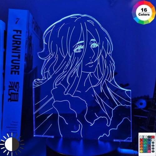 Led Light Anime Attack on Titan Pieck Finger for Bedroom Decor Night Light Kids Birthday Gift Manga Shingeki No Kyojin 3d Lamp