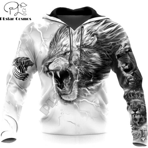Lion Tattoo 3D All Over Printed Mens hoodies Harajuku Streetwear Fashion Hoodie Unisex Autumn Jacket Tracksuits Drop shipping