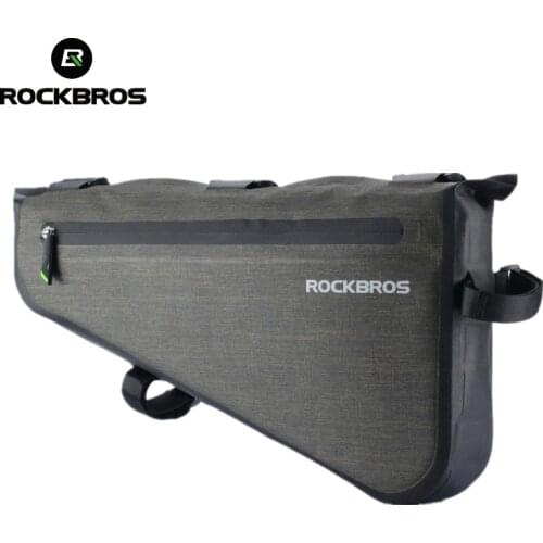 ROCKBROS 8L MTB Road Bike Bags Triangle Bag Pouch Reflective Rainproof Pannier Portable Adjustable Bicycle Bag Bike Accessories