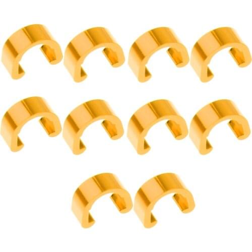 10Pcs Aluminium C Clip Cable Housing Hose Guide for Bike MTB Road Various Color