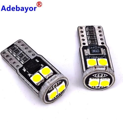 100pcs W5W LED T10 LED canbus car interior light 194 501 6 SMD 3030 LED Instrument Lights bulb Wedge light no error 12V 6000K