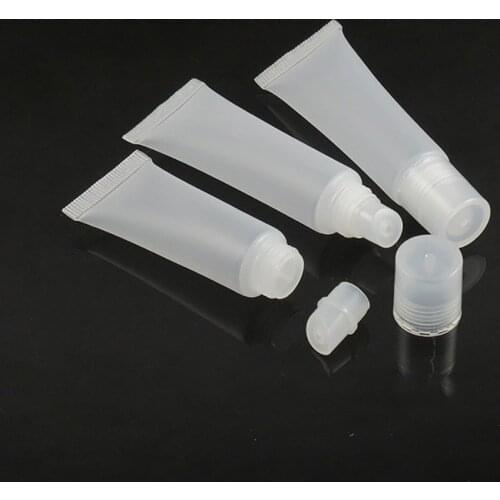 3PC/1pc Empty Lipstick Tube Lip Balm Soft Tube Makeup Squeeze Clear Plastic Lip Gloss Container Refillable Bottles 8ml 10ml 15ml