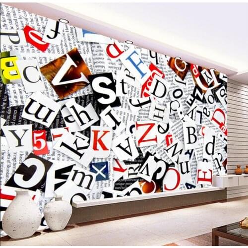 3d wallpaper for room Modern minimalist living room TV backdrop 3D letters wall 3d wallpaper Home Decoration