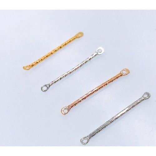 50pcs Gold Double Cylinder Connectors 20/25/30mm Stud/Drop Earrings Making Findings DIY Jewelry Accessories Wholesale