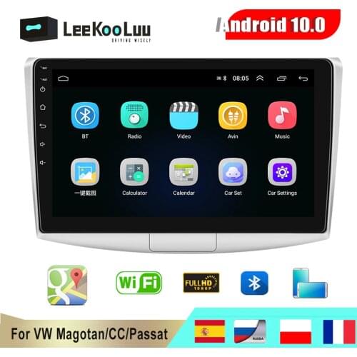 LeeKooLuu 2 din android 10.0 Car Multimedia Player Car Radio Player Stereo for VW/Volkswagen/Magotan/CC/Passat B6 B7 2012 2013