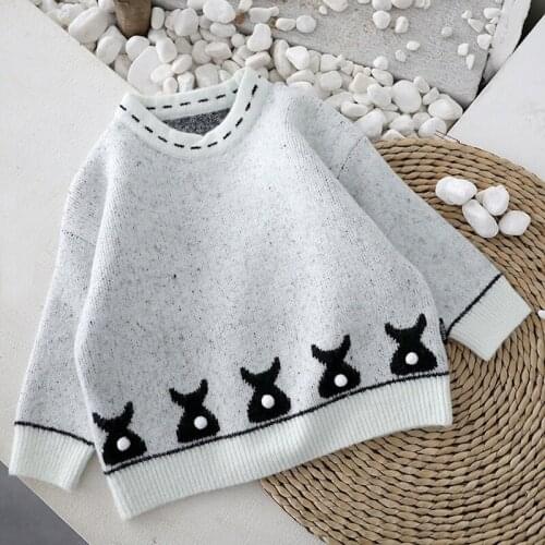 Korean childrens clothing childrens sweater 2019 winter new mens and womens pullovers thickened sweater boys casual sweaters
