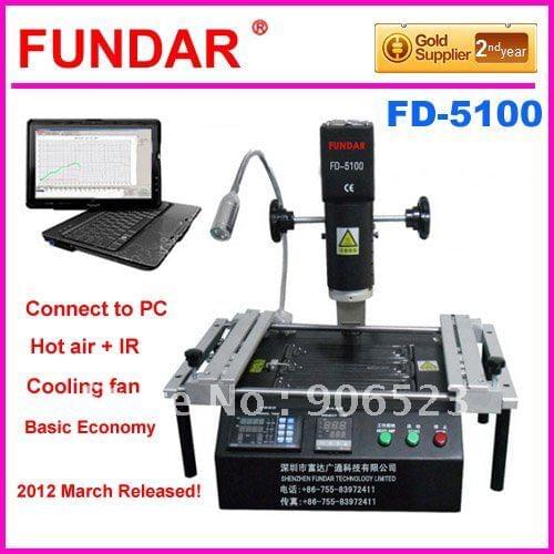 FD-5100 hot air + infrared repair system Machine for bga IC reballing soldering desoldering free shipping