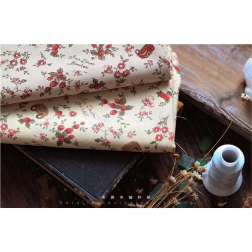 Dailylike Imported Cloth Baby Clothes Cherry Strawberry Baby Clothing Bedding Fabric DIY Pure Cotton Fabric Soft Handmade