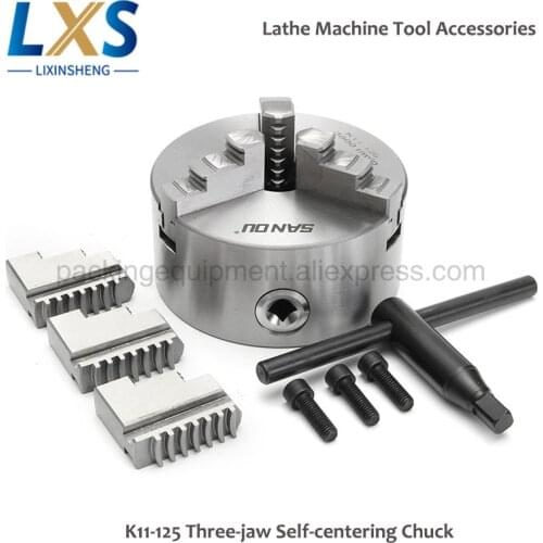 K11-125 3 Jaw Manual Lathe Chuck 125mm High-precision SANOU Self Centering Chucks For for Mechanical Lathe