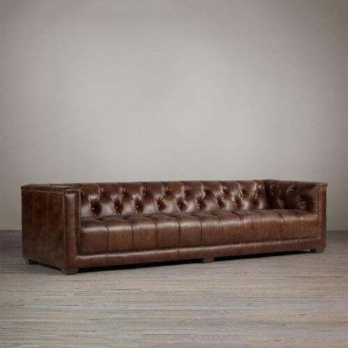 Living room Sofa set диван мебель кровать muebles de sala chesterfield oil wax real genuine leather sofa cama puff asiento sala