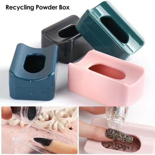 Powder Box Manicure Powder Recycling Storage Box Portable Infiltration Powder Container Double Layer French Powder Box Nail Tool