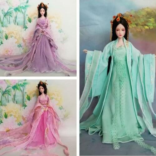 1/6 Figure Doll OB27 30cm Barbi 1/4 1/3 BJD Clothes Ancient Costume Hanfu Dress Samurai Outfit For BJD/SD Girl or Boy Doll B0254