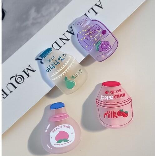 Cartoon Bottle Milk Tea Drink Hair Clip for Women Girls Children Creative Barrettes Fashion Cute Hair Accessories