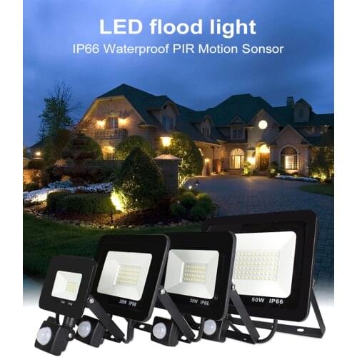 10W 20W 30W 50W 100w 150w 200w garden search Wall lamp led flood light outdoor projector Landscape PIR Motion sensor light AC220