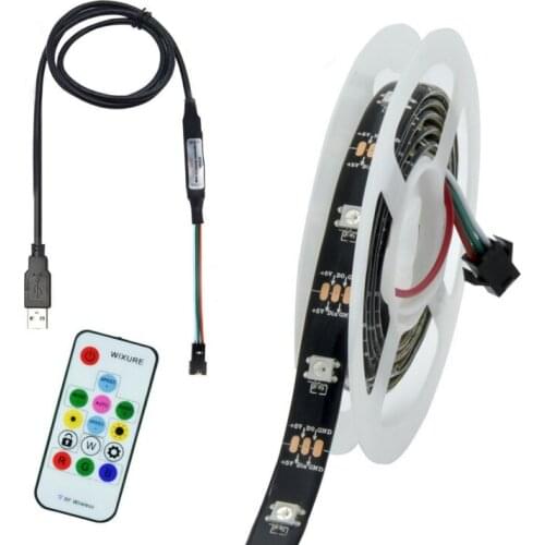 [Seven Neon]Full Color Pixel LED Strip,1m Digital WS2812B 30led LED Strip light+RF14Keys RF Remote Controller for TV back ground