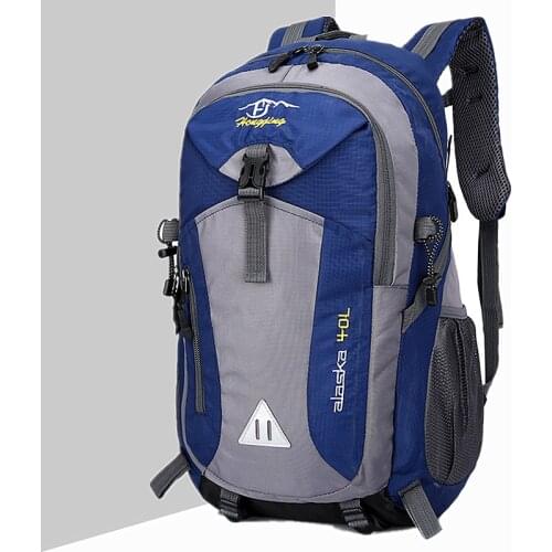 40L Backpack For Men Waterproof Travel Pack Sports Bag Outdoor Mountaineering Hiking Climbing Camping Male Tactics Rucksack