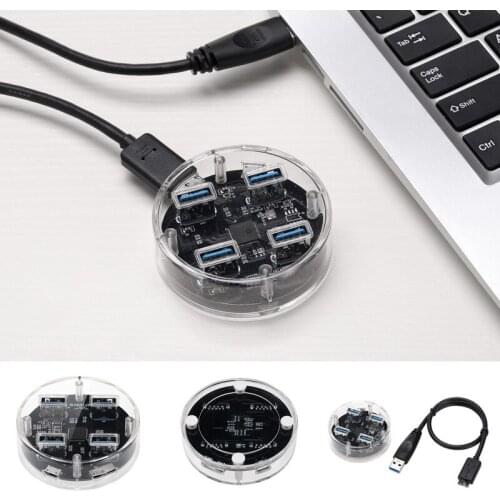 Technology Sense Usb Splitter One for Four Computer External USB3.0 High-speed Hub Computer Interface Extender