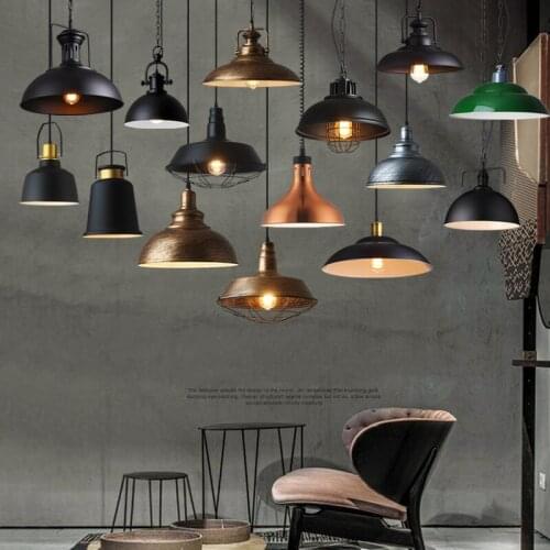Loft Vintage Pendant Lights Industrial LED Pendant Light Decor Hanging Lamps Home Hanglamp Luminarias