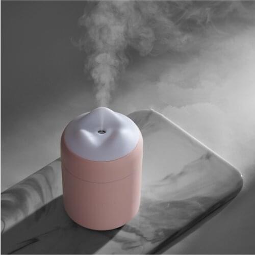 Volcanic Shape Mini Air Humidifier 250ML Aroma Essential Oil Diffuser for Home Car USB Fogger Mist Maker with LED Night Lamp