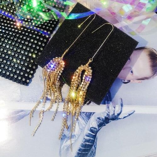 Hot Sale Earings Fashion Jewelry Multi-layer Chain Tassel Long Earrings Pendientes Earrings For Women Brincos