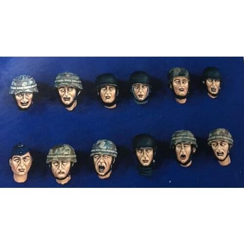 1/35 scale German paratrooper head miniatures WWII Resin Model Kit figure Free Shipping