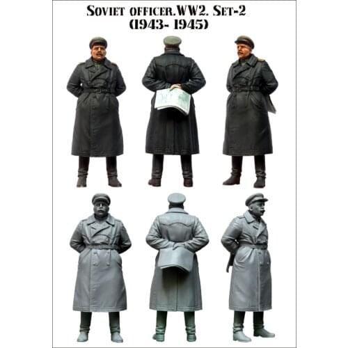 1/35 Resin Model Kit SOVIET OFFICER WW2 SET-2