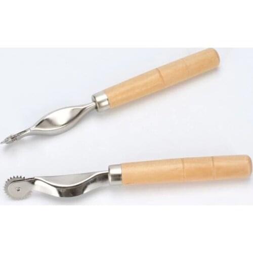 200pcs Sewing Tool Kit With Wood Handle Practical Serrate Edge Pattern Tracer Tracing Wheel Tailor Stitch Marker SN2715