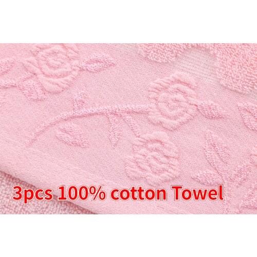 3pcs face towels New Wholesale pure cotton 32-strand jacquard towel custom logo gift towel home and daily thick absorbent towel