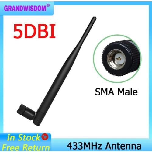 433MHz Antenna 5dbi SMA Male Connector folding 433 mhz antena waterproof directional antenne wireless Receiver for Lorawan