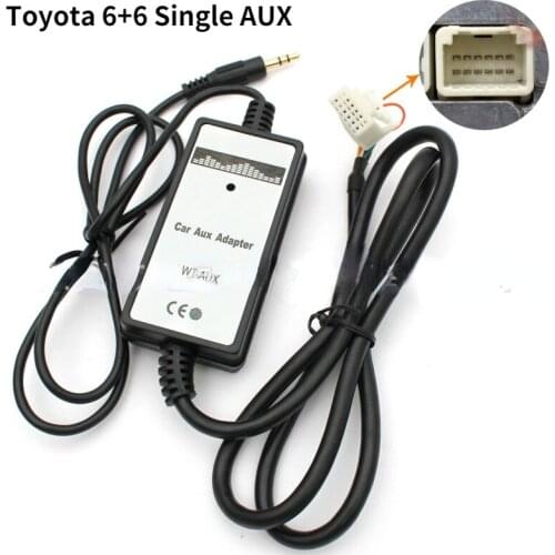 Car Audio Mp3 Player AUX Adapter Interface Mobile Phone for Toyota Camry Corolla Yaris QX007