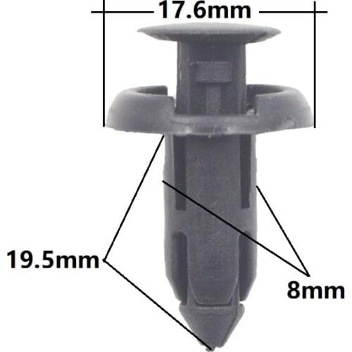 KA LI LI 30x Car Bumper Fender Plastic Rivet Push-Type Auto Fastener Clip Retainer For Toyota