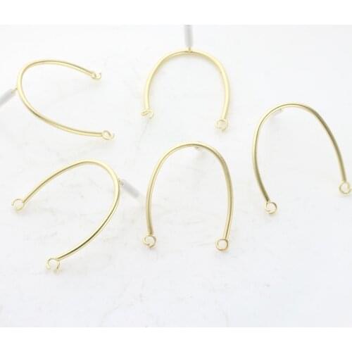 Alloy Golden Metal U Shape Geometric Earrings Base Connectors Linkers 29mm 6pcs/lot For DIY Tassel Earrings Making Accessories