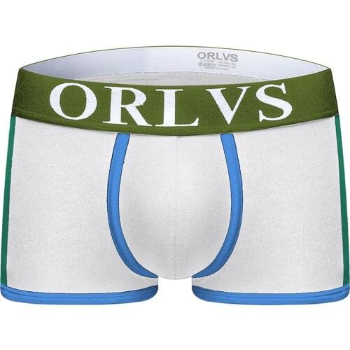 ORLVS Boxers Careful Wiring Process Underpants No Side Seam Cutting Close-fitting Clothing Oversized Pouch Design Sport Shorts