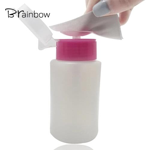 Brainbow 1pc Pump Polish Dispenser Nail Art Polish Cleaner Remover Empty Bottle 100ml Liquid Container Beauty Accessories Tools