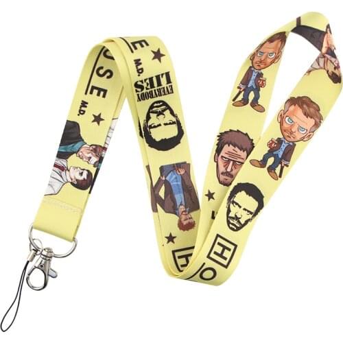 ER291 Doctor Medicine Style House M.D. Doctors Lanyards Id Badge Rope Chain Necklace ID Card Pass Gym Badge Holder Lanyard