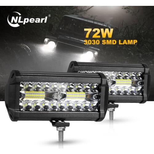 Nlpearl 4/7 inch Light Bar/Work Light 3 Rows 120W Combo Fog Lights for Cars Led Work Light Bar for Offroad Tractor Truck 4x4 SUV