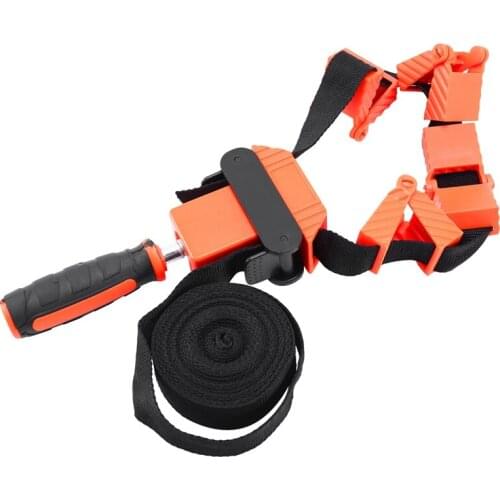 Woodworker Photo Frame with Strap Clamp Holder Miter Vise Ratchet Angle Clamp Band Tool