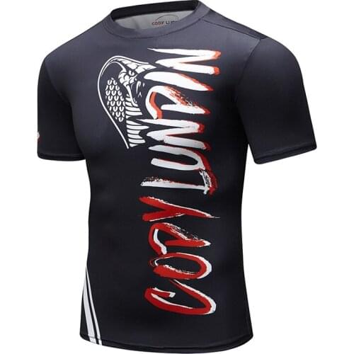 Gym Fitness Compression T Shirt Snake Letter 3D Printed T-shirts Men Short Sleeve Tshirt Comics Quick Dry Sport Tops For Male