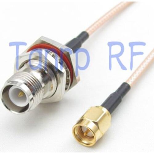 10PC 15CM Pigtail coaxial jumper cable RG316 extension cord 6inch RP TNC female jack waterproof to SMA male RF adapter connector