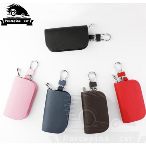 Leather Car Key Case for Lexus Audi Mercedes Peugeot Toyota Mazda Vw Skoda BMW Hyundai Opel Protector Case Covers Car Key Bag