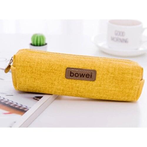 Creative pencil bag canvas Korea large capacity pencil case Student female simple pencil case Pencil bag