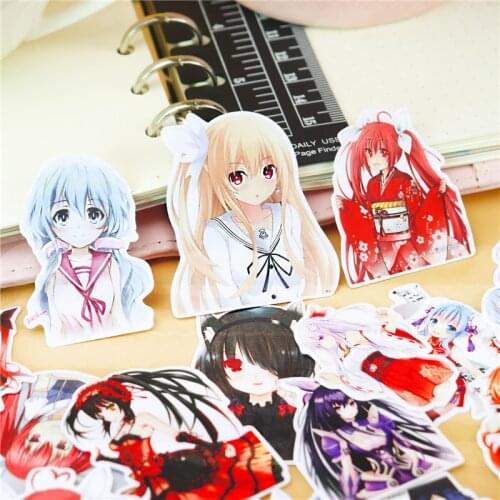 Stickers 23PCS Japanese Cute anime girl team hand account stickers refrigerator suitcase skateboard mobile phone stickers diy