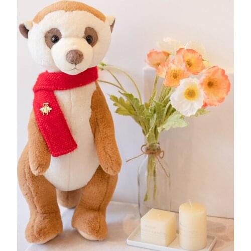 Popular new high quality creative scarf Mongoose Exquisite stuffed soft Soothing doll christmase birthday Upscale gift