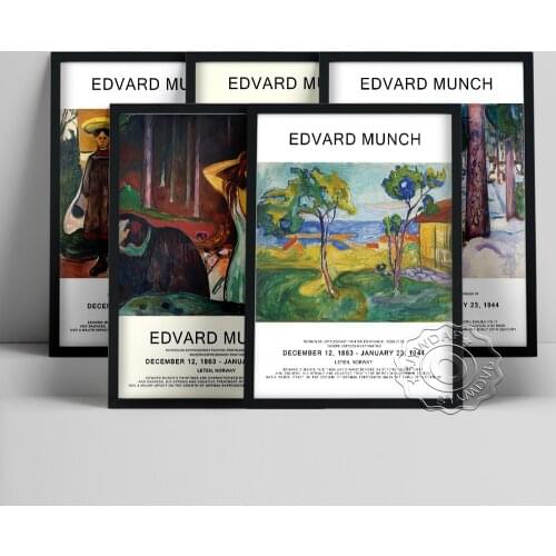 Edvard Munch Anxiety Symbolism Poster, Ashes Expressionism Canvas Painting, Separation Wall Picture, The Yellow Log Home Decor