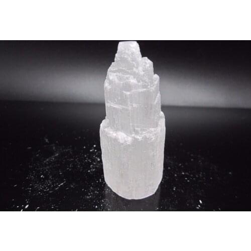 Natural Selenite Stone Translucent selenite lamp tower healing crystals Mini Morocco reiki healing Home decoration